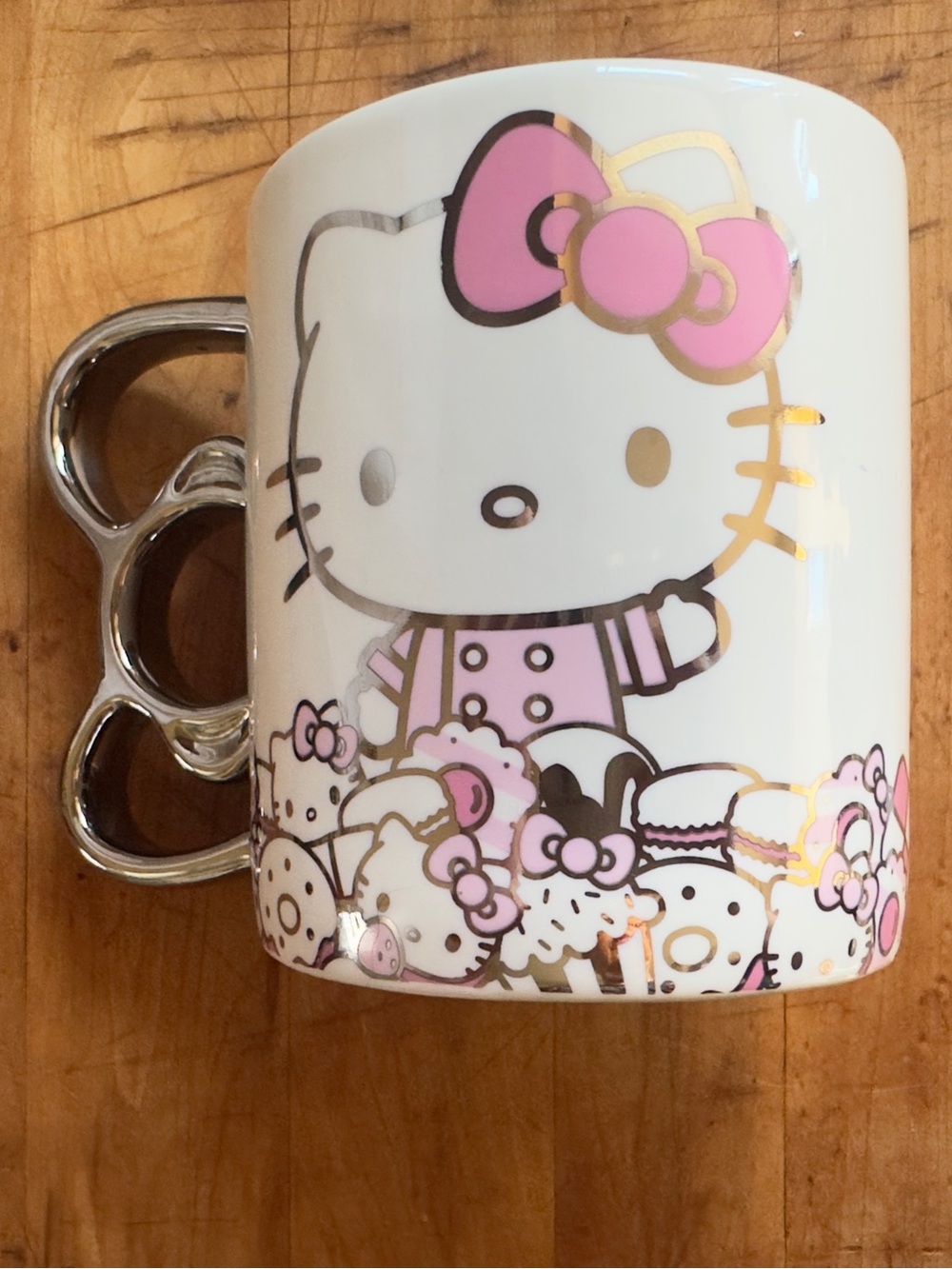 Limited Edition Hello Kitty Ceramic Mug with Silver Handle
